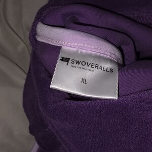 NWOT Women's Purple Shortalls French Terry